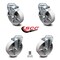 Service Caster 5 Inch Semi Steel Wheel Swivel Bolt Hole Caster Set with 2 Brake SCC-BH20S515-SSR-2-TLB-2 - alternate 2